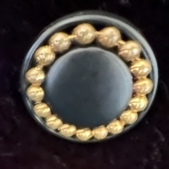 Vintage 60s Borgazia Double Breasted Black Faux Fur Coat w/ Gold Buttons - Picture 15 of 17